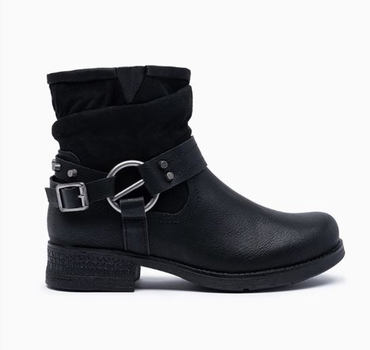 ZoeZo Design - korte laarzen - cowboylaarzen - enkellaarzen - bikerboots - nieuwe collectie - zwart - hakhoogte 3 cm - met rits - maat 39