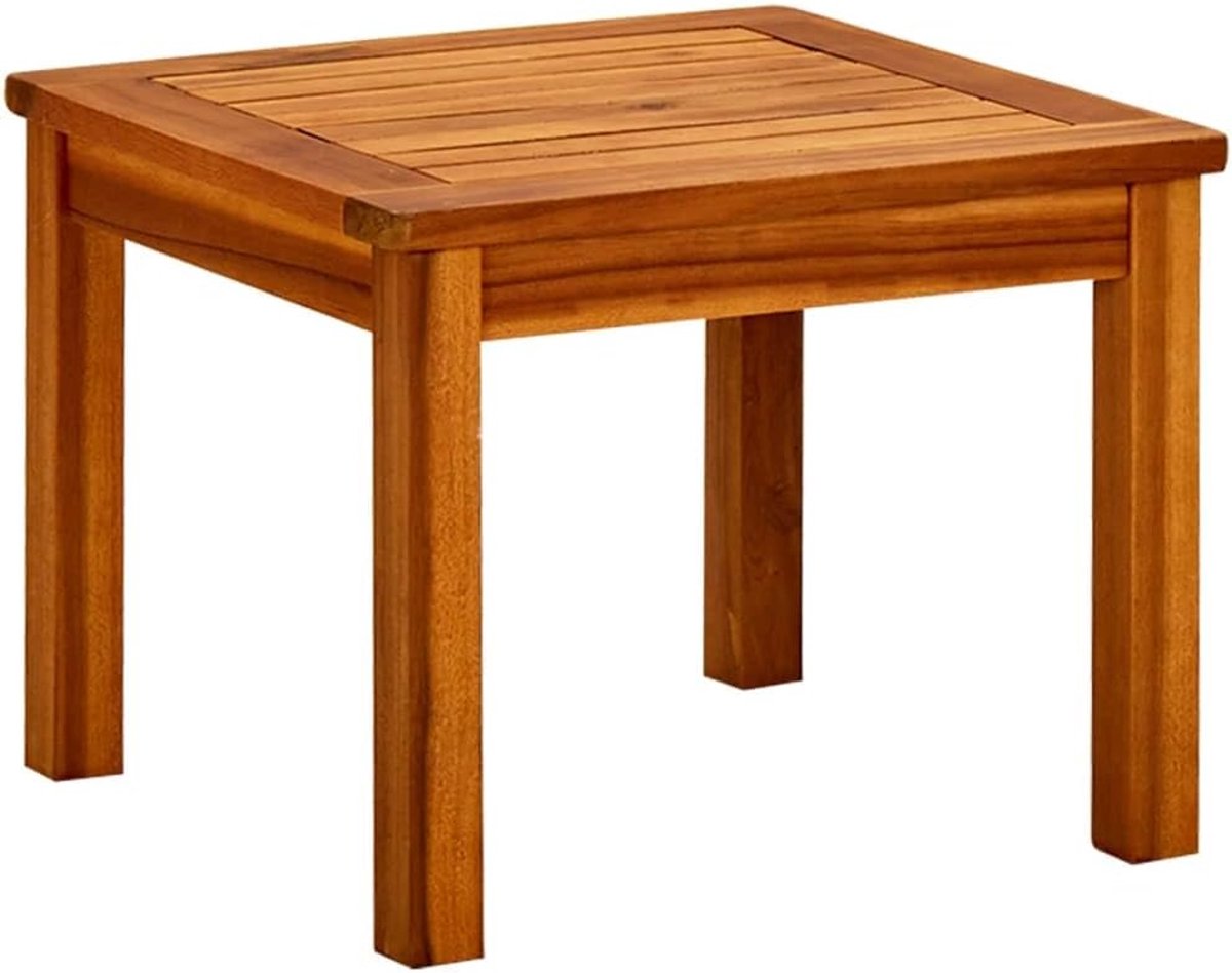 Tuinmeubel, tafel, outdoor tafel, balkontafel, tuintafel, salontafel, 45 x 45 x 36 cm, massief hout acacia, voor tuinen, terrassen, balkons