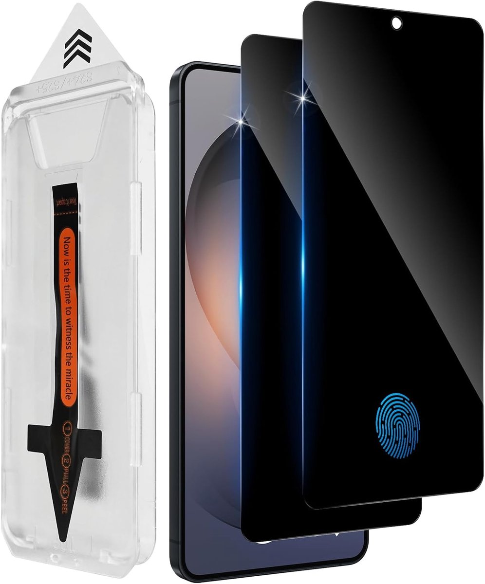 Beschermfolie voor Samsung Galaxy S26 Plus voor pantserglas, 2 stuks [auto-installatie] anti-spiraal film privacy veiligheidsglas extreem krasbestendig 9H