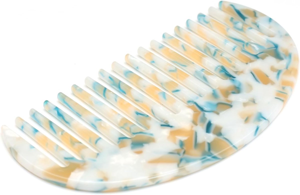 Haarkam, tandkam, haarkam voor dames, vrouwen, haarkam, 1 stuk (11,8 cm x 6,2 cm, lichtblauw)