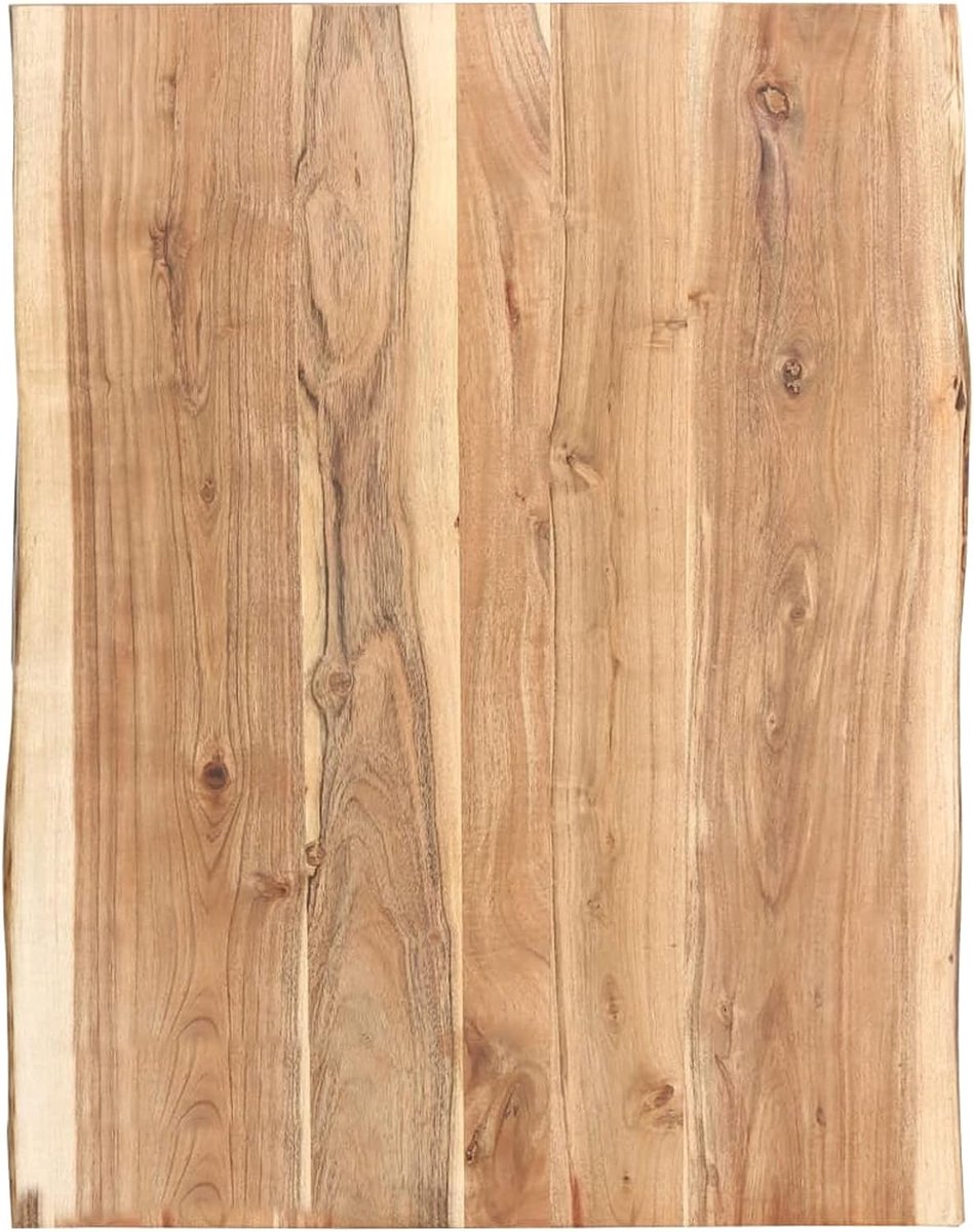 Tafelblad, massief houten blad, houten blad, reserve-tafelblad, voor eettafel, salontafel, massief hout, acaciahout, 80 x (50-60) x 3,8 cm