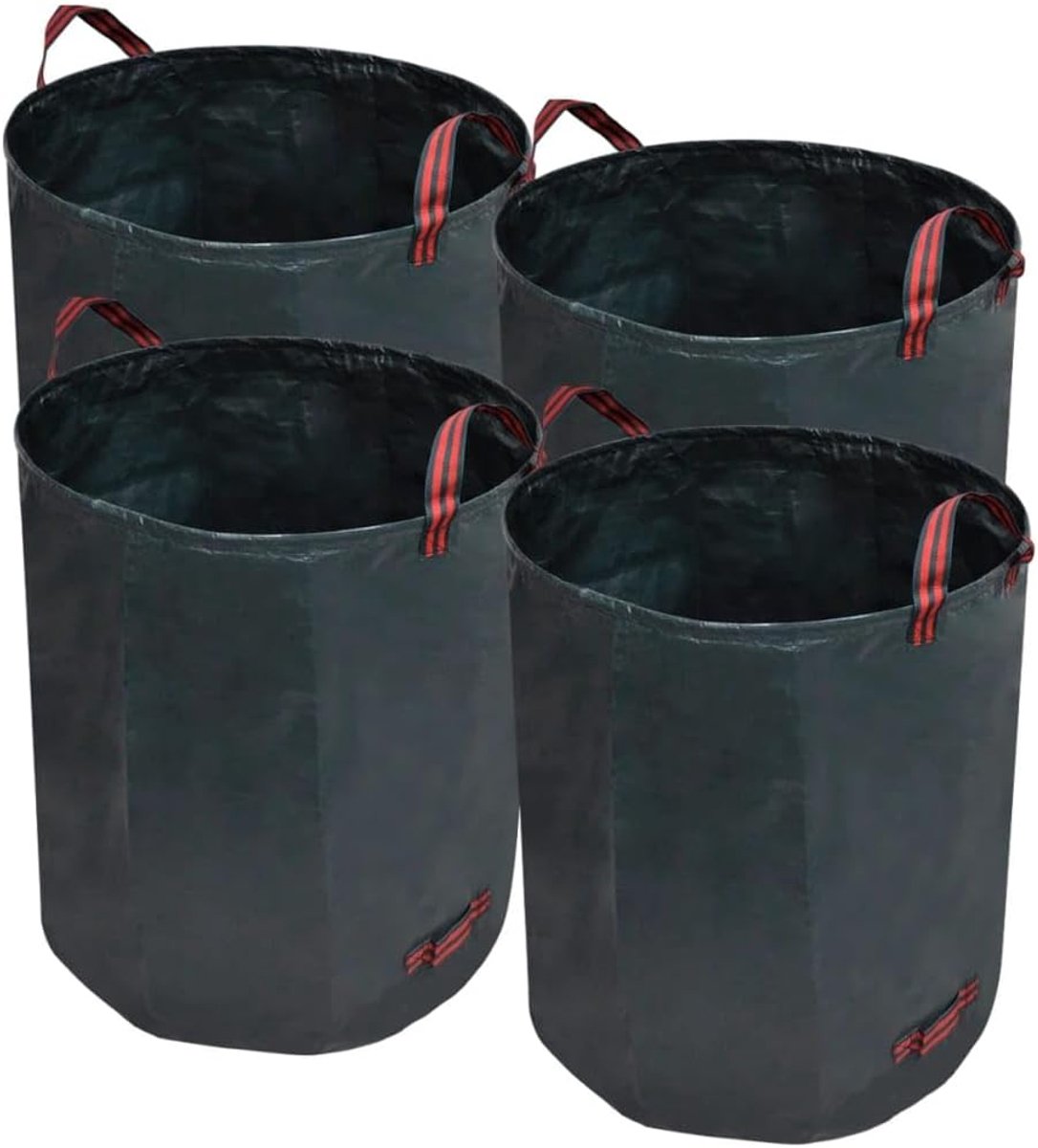 Tuinafvalzakken, 272 liter, scheurvaste tuintas voor bladeren, greensnijden en tuinafval, 67 x 76 cm, tuinzak met handgrepen