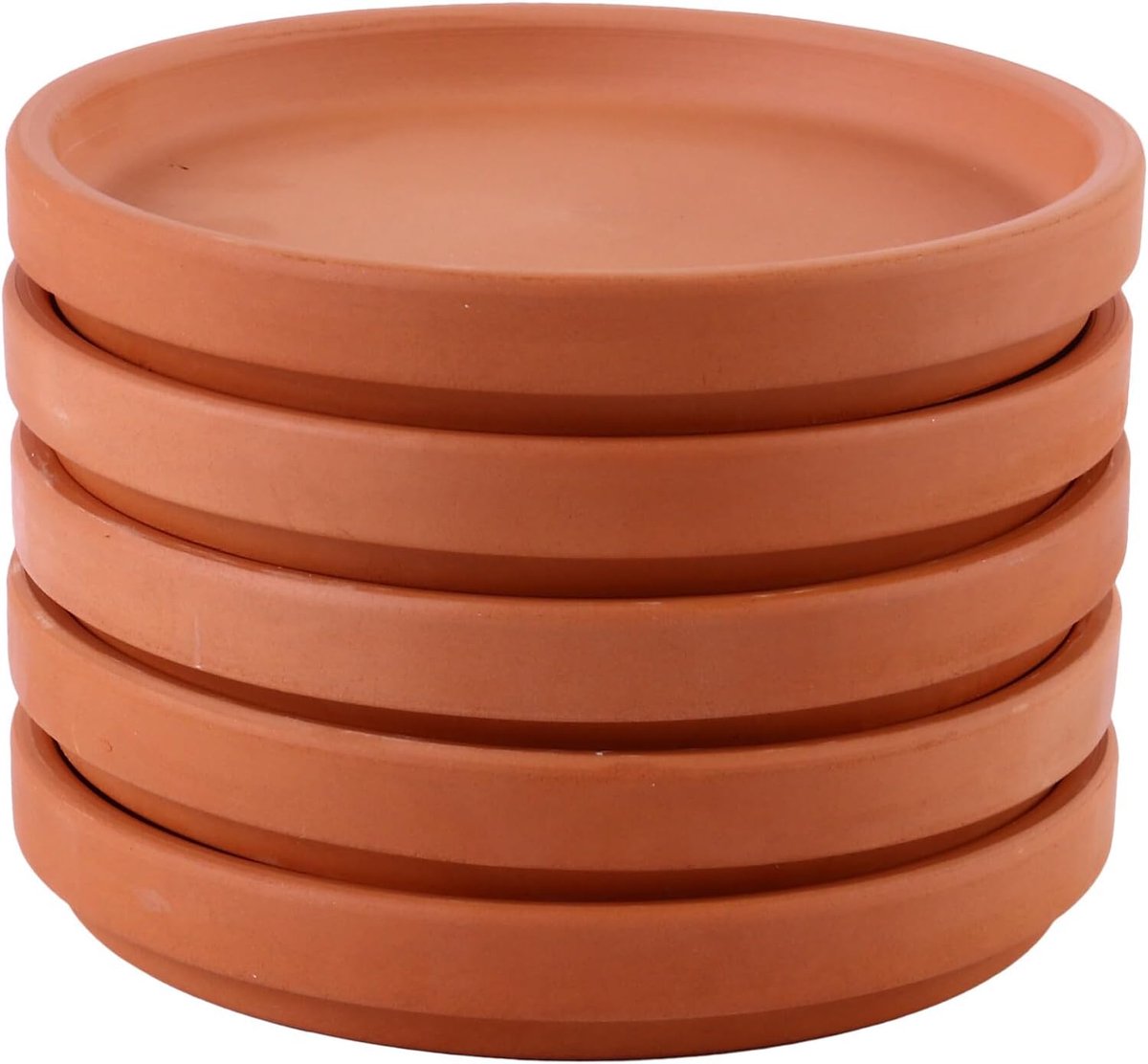 5 Stuks Delige Keramische Bloempot Onderzetters Waterdichte Terracotta Pot Schotel met Afvoer Duurzaam Lichtgewicht Planten Schotel voor Binnen Buiten Gebruik