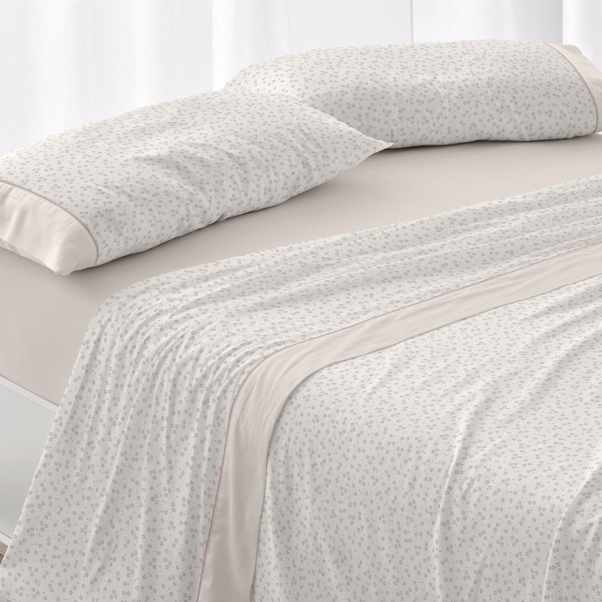 Blanco Beddengoedset, 105 cm brede bedden (+ beschikbare maten), design 539, kleur beige (105 x 190/200 cm)