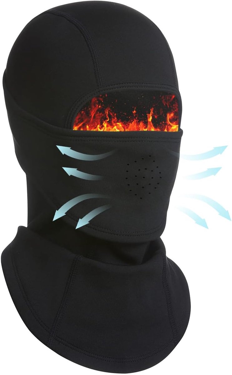 Skimasker, beweegbaar gezichtsmasker voor jongens en meisjes, koud weer, nekwarmer