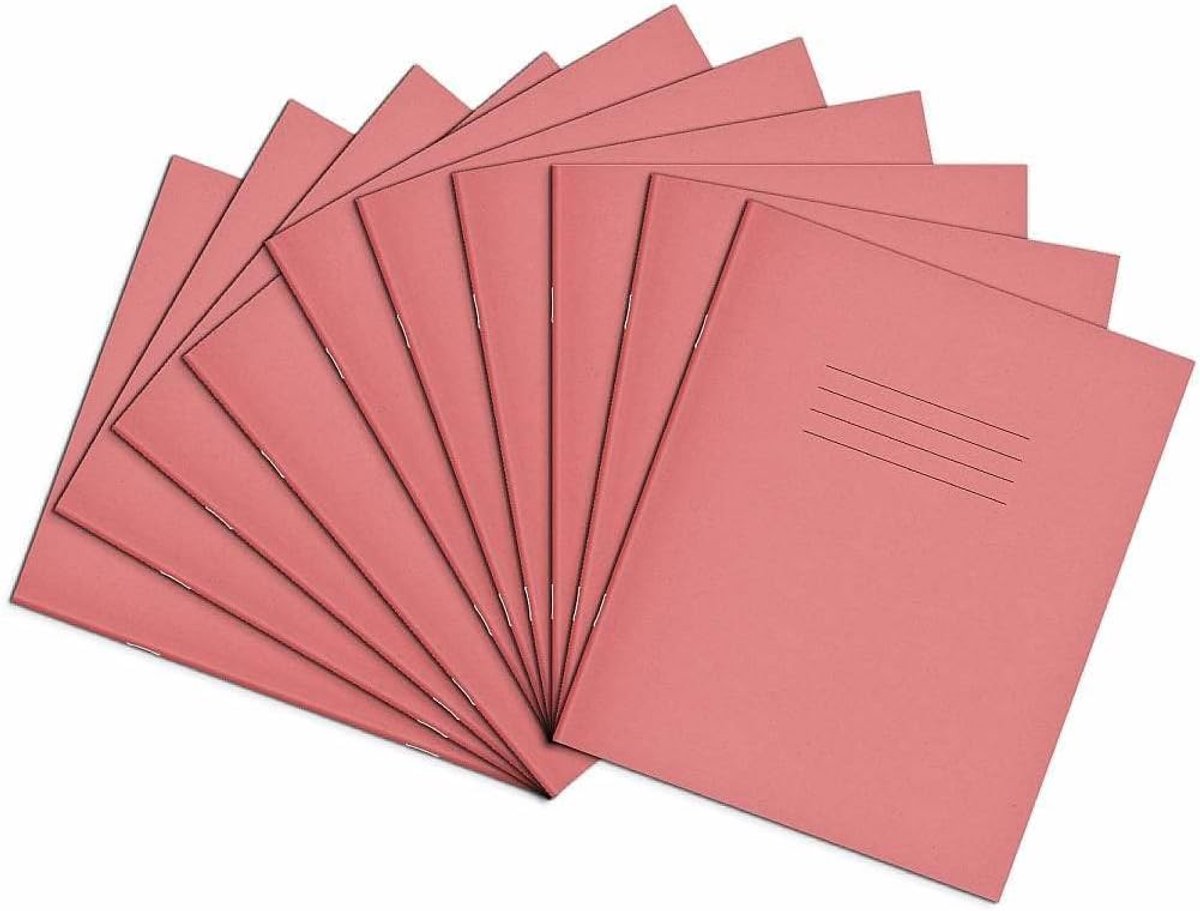 8 x 6,5 oefenboek, leeg, 48 pagina's/10 stuks - gewoon papier, ideaal voor schetsen, tekenen en scrapbooking - roze