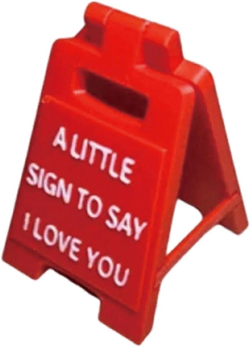 Cadeau - I Love You logo standbeeld, creatief huisdecoratie, cadeau voor vriendin, vrouw Valentijnsdag, jubileum, verjaardag van vriendje, feest, klein ornament om liefde uit te