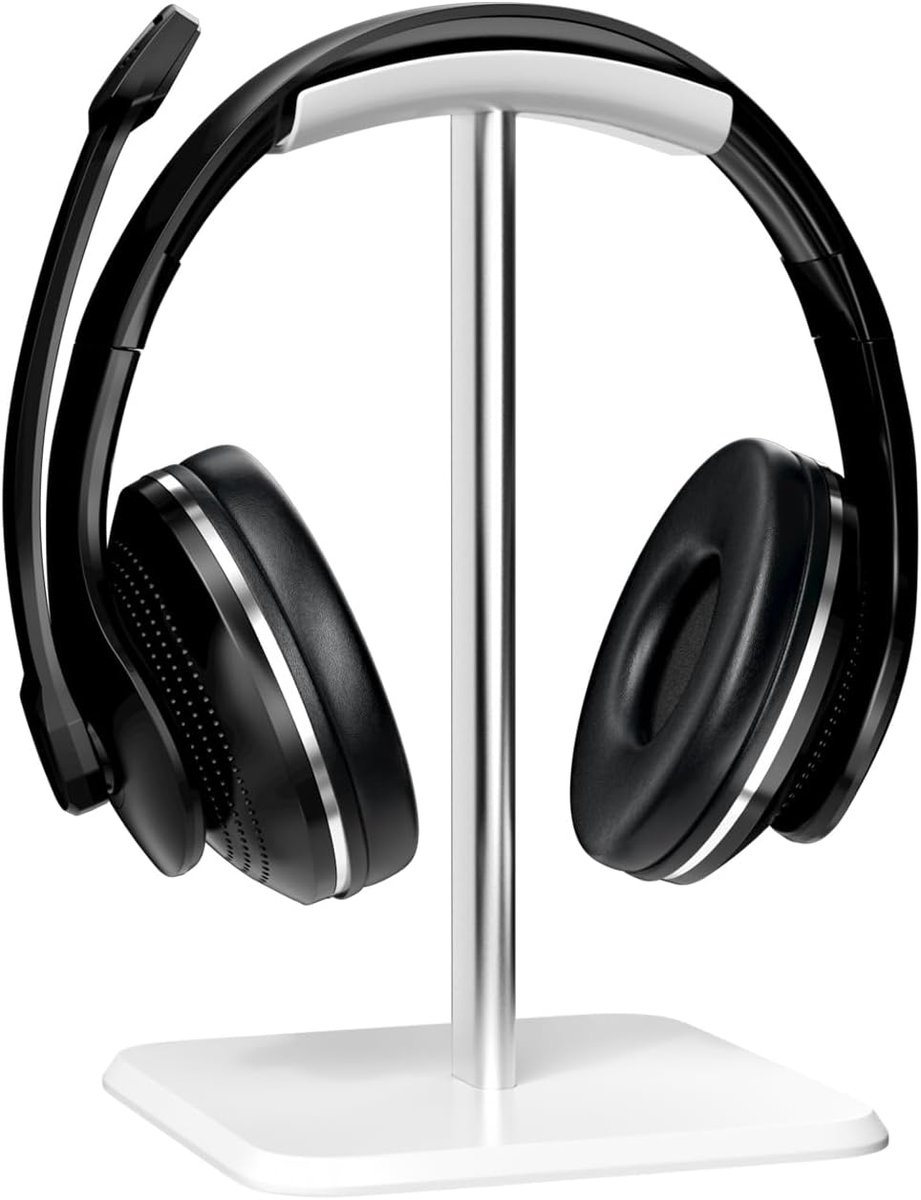 Hoofdtelefoonhouder, afneembare bureau-hoofdtelefoonhouder met antislip TPU-silicone voor alle hoofdtelefoonmaten, hoofdtelefoonstandaard voor over-ear hoofdtelefoon en gaming-hoofdtelefoon,
