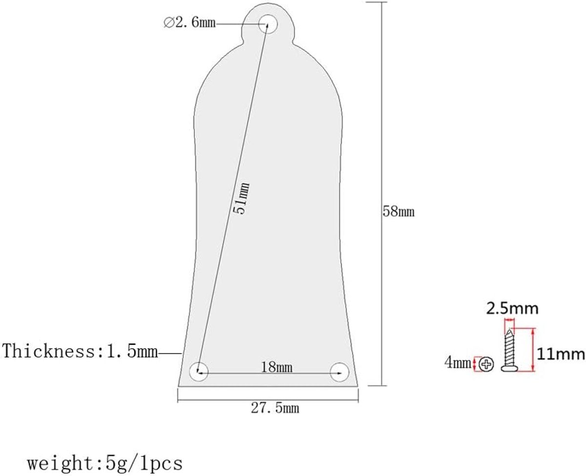 Zwart Geplateerde Metalen Gitaar Truss Rod Cover Voor LP & SG Gitaar Vervanging