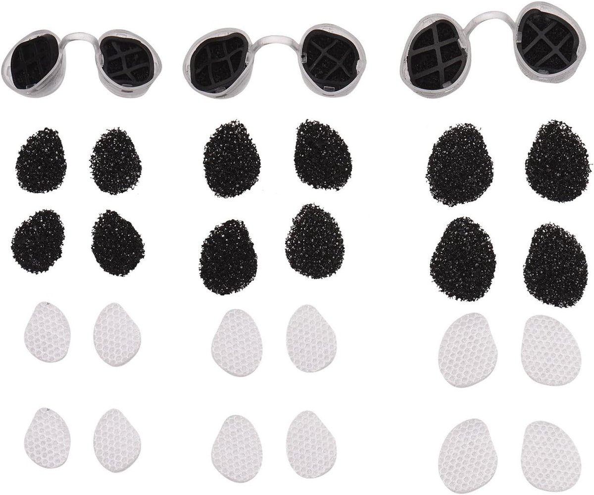 Neusfilter, Ultra-ademende Neusfilters, Neuspluggen voor Geuren, Pollen, Stof, Kleine + Middelgrote + Grote Ronde Vorm, voor Familieverpakking van Gemengd Formaat