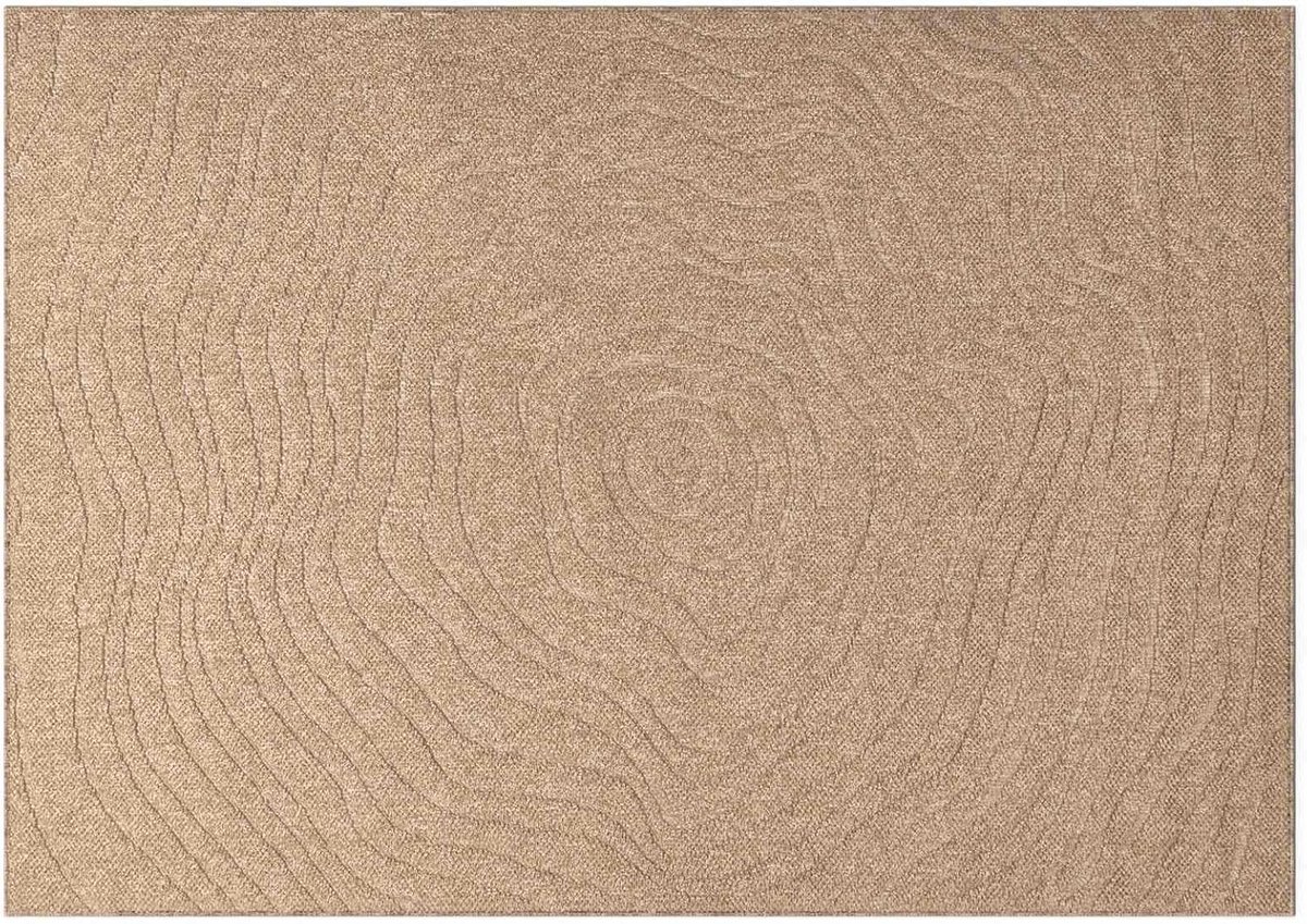 Vloerkleed, natuur, 340 x 240 cm, machinewasbaar polyester tapijt, antislip achterkant, geluiddempend, voor woonkamer, hal, terras