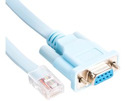 RJ45 Console Rollover Kabel USB RS232 naar Cabine Router voor Cisco Huawei etc (RJ45 DB9 BLAUW)