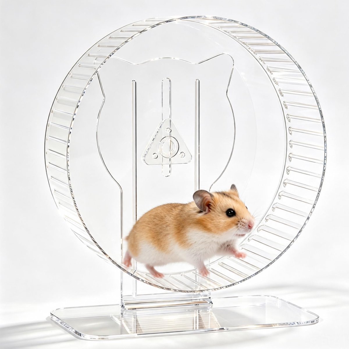 23 cm van transparant acryl, met 9 cm breed loopvlak