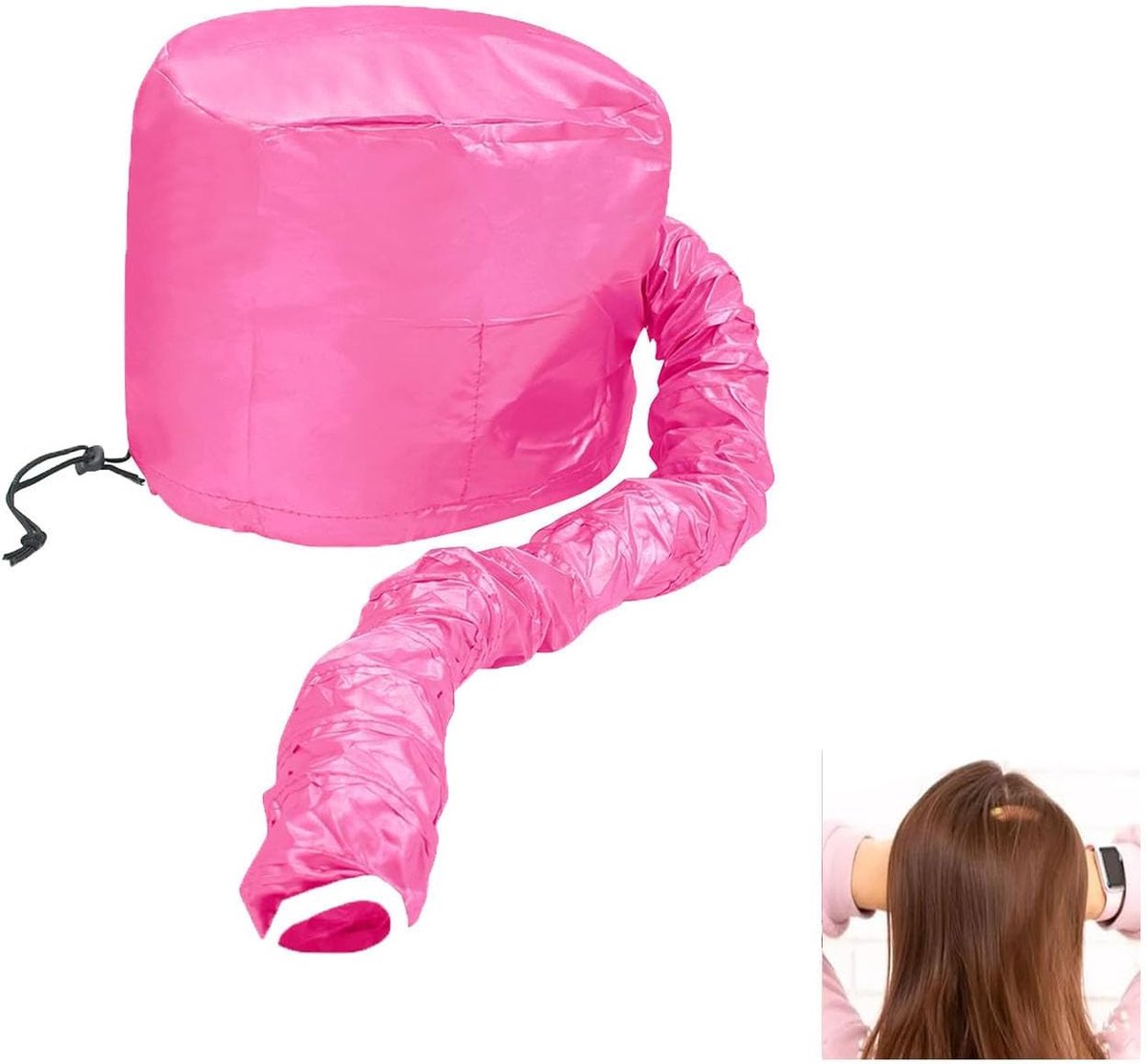 Droogkappen voor haar, bevestiging voor haardroger, helmdroogkap, kapsalon, haardroger, kap voor haarstyling, diepe verzorging en drogen, roze