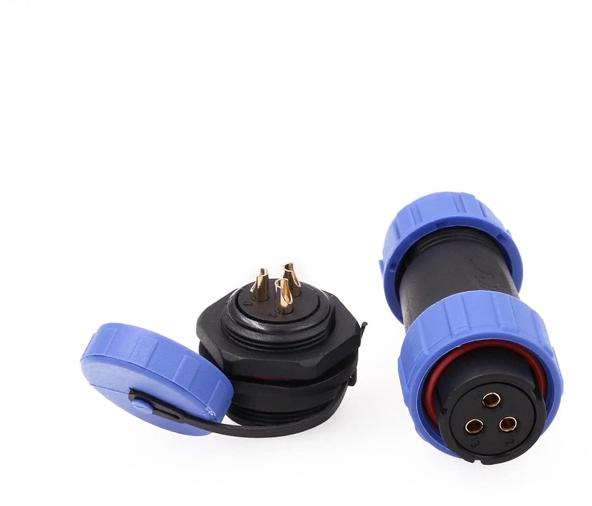 3-polige stekker 30A 8-12mm kabel IP68 waterdichte stekker bus stekker Aviation Circular Industrial Panel Mount