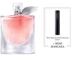 Lancôme La Vie est Belle Parfum voor Dames + Cadeau - La Vie est Belle Eau de Parfum 150ml & Cadeau: Mini Hypnose Drama Mascara Zwart 2ml Reiseformaat - Navulbare Bloemige & Fruitige Damesparfum & Travel Size Mascara - Total 152ml