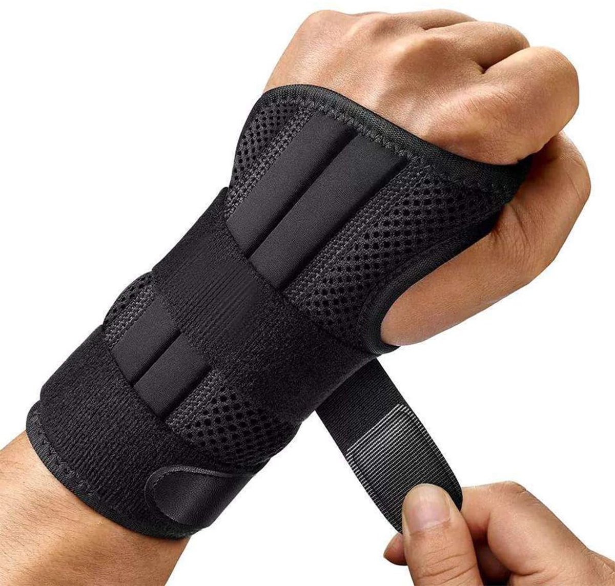 Maat ML Sport Polssteun Handbrace Met Spalk Polsbandage Voor Training Fitness Tennis Krachttraining Revalidatie en Dagelijkse Ondersteuning (Left, L)