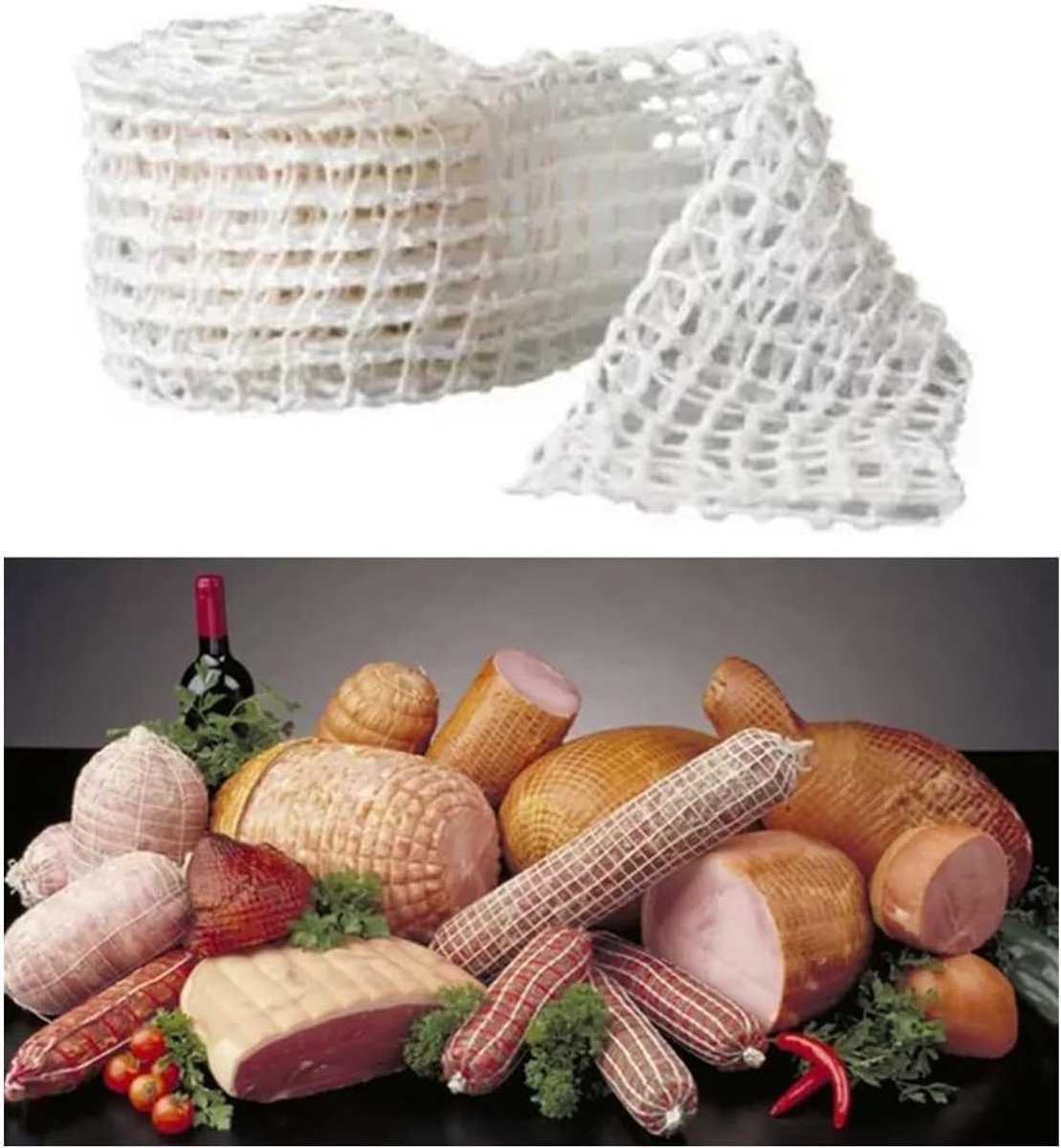 Net voor vleesbraden, 3 m, elastisch net voor worst, voedselnet voor braden, keukennet voor het opbergen, worstnet, oven, beschermingsnet voor worstwaren