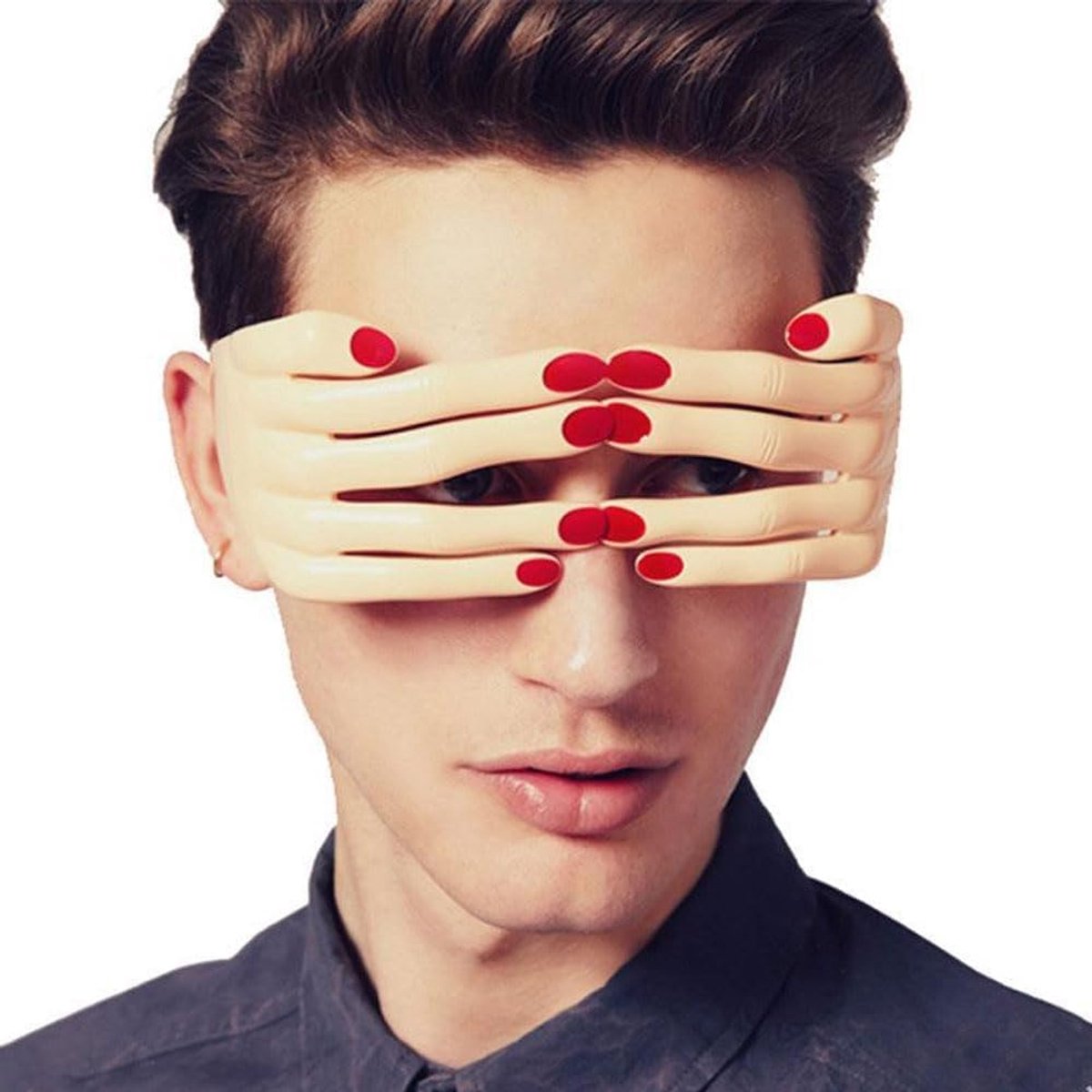 Zonnebril Feestbril Grappige Hand Vinger Coole Vorm van Grappige Selfie Rekwisieten Fancy Ball Oogmasker