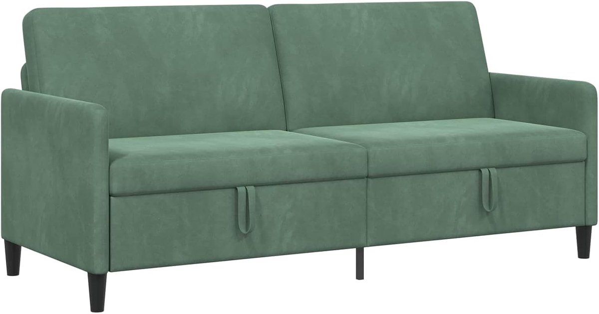 Sofa met opbergruimte, zeegroen, 192 x 78 x 87 cm, polyester