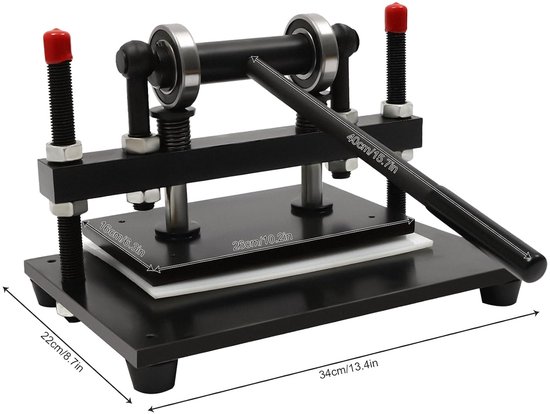 Lederen stans snijmachine leder preegmachine pers snijden stalen plaatpers voor stoffen leer kunststof rubberen platen ledersnijmachine 12 mm stalen plaat pers reliëf 360 x 270 m — afbeelding 5