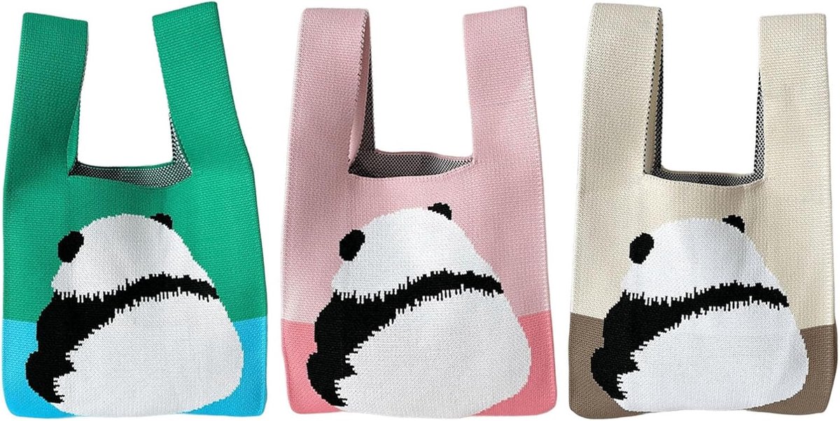 3 stuks gehaakte draagtas voor dames, schattige knoop-polszak, kleine geweven tas, geknoopte geweven handtassen, schattige geschenktas, bruiloft, verjaardag, feestaccessoires