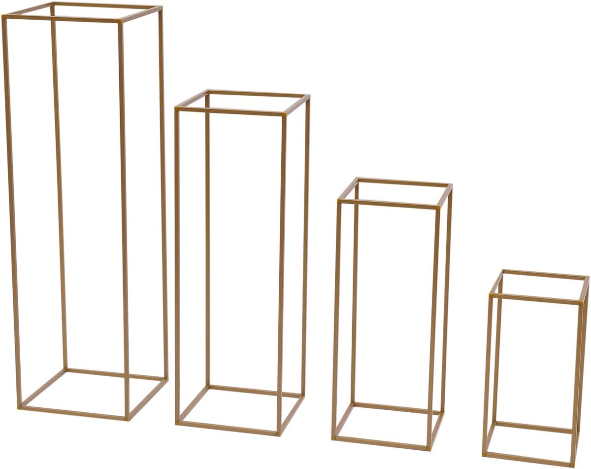 Bloemenstandaard voor bruiloft tafel middenstukken, gouden bruiloft bloemenstandaard, geometrische bloemenvaas standaard voor feest, evenementen, home deco (40 cm, 60 cm, 80 cm, 100 cm) / 10