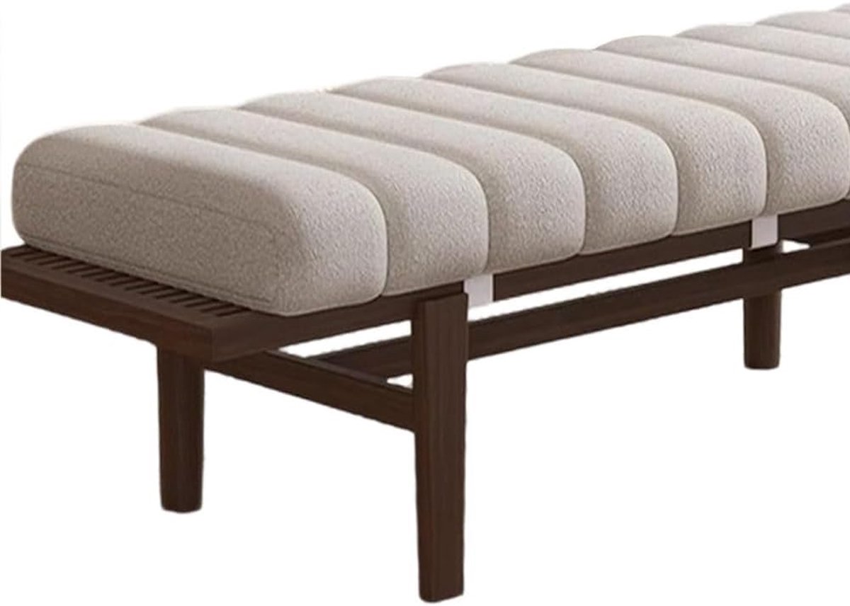 Generisch Sitzkissen Bank Innen Komfort 4,5 cm Dickes Bankauflage Bankkissen 120/150/100 X 40cm 90 X 30cm Rutschfester Rechteckiges Sitzauflage Sitzbank Für Erkerfenster Terrasse,Beige,45x145cm
