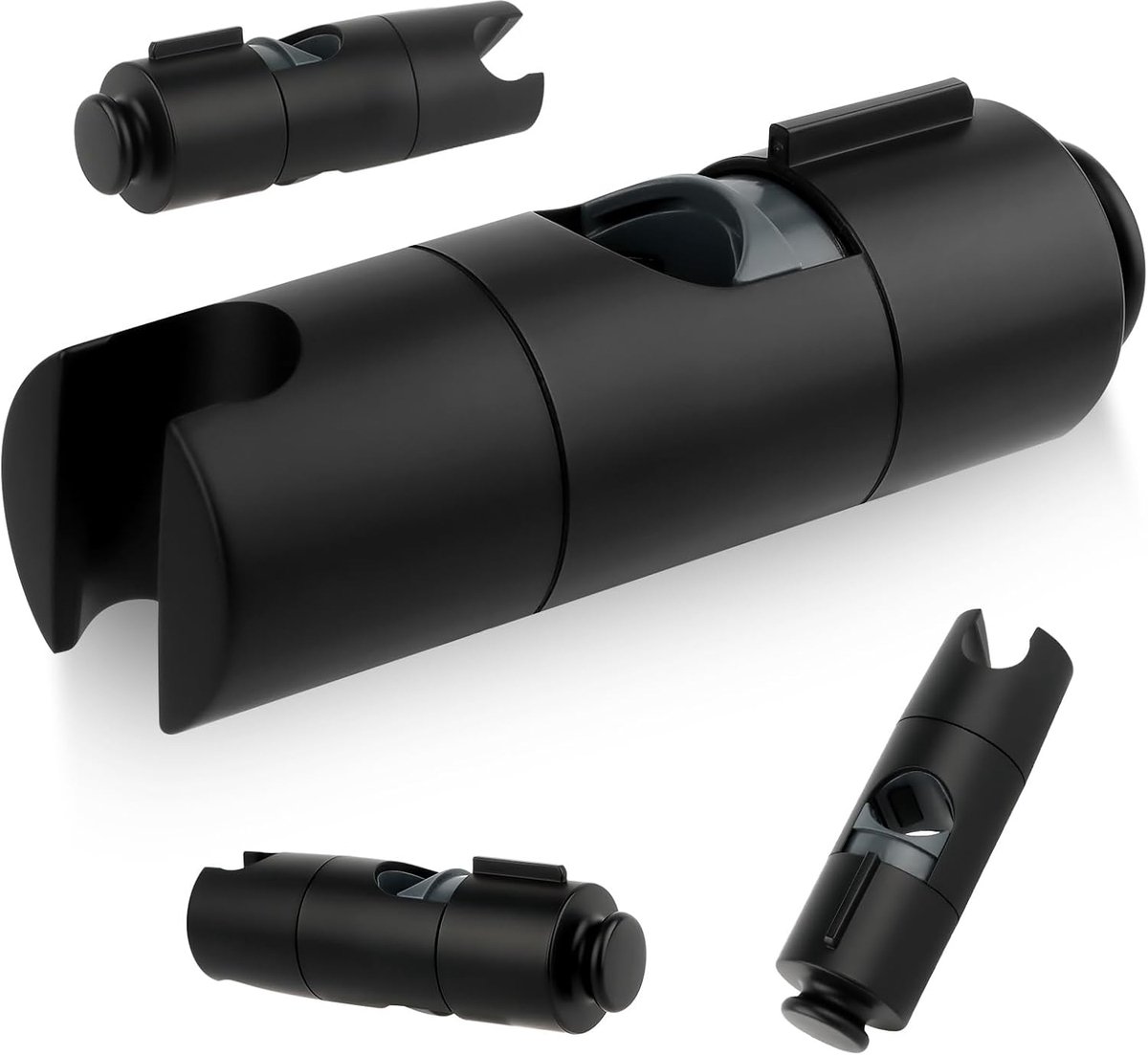 vervangende douchehouder, douchekophouder voor handdouche, stang, douchestang, douchestang, 18-25 mm, ABS, douchekophouder, zwart