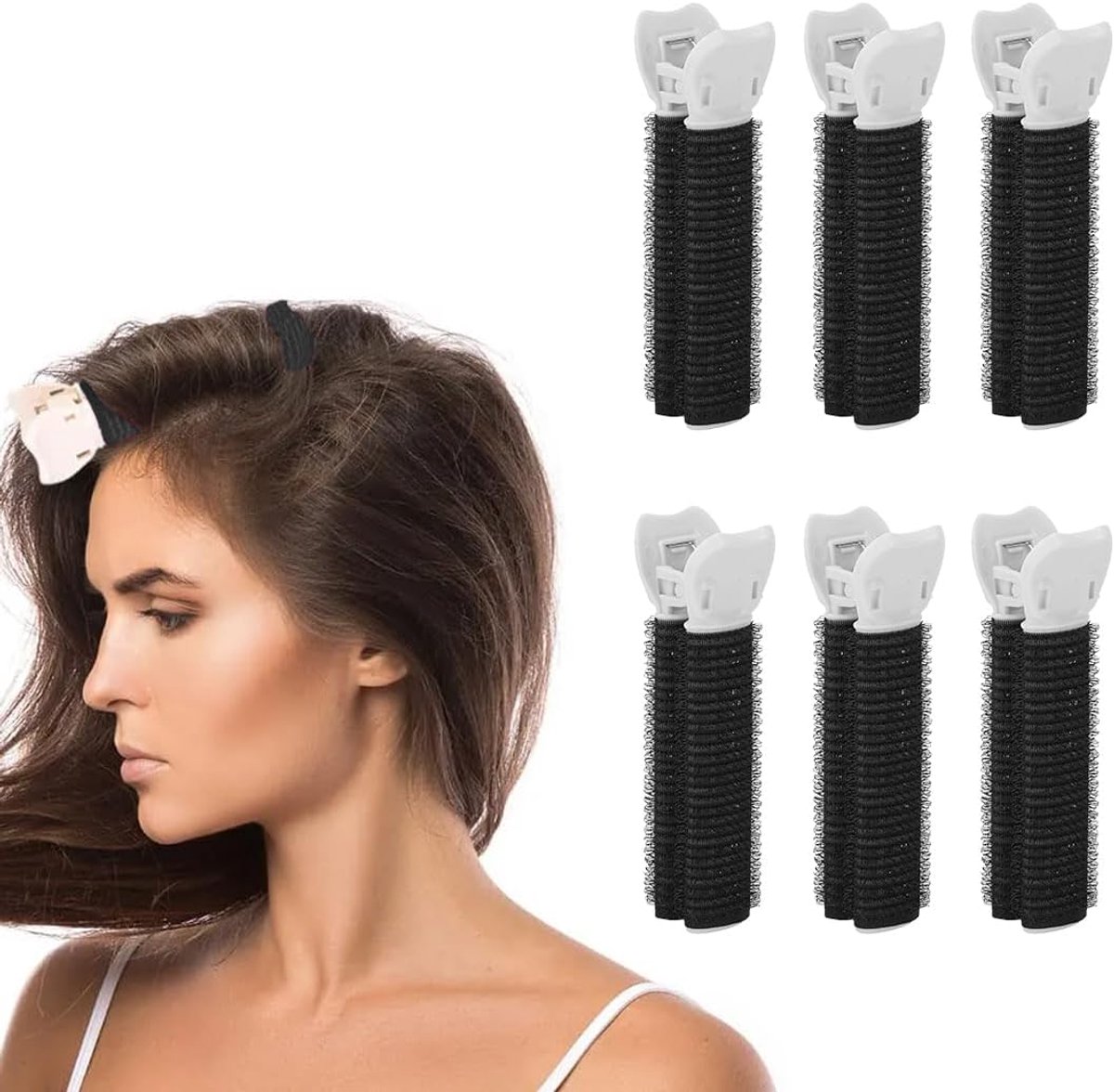 Krulspelden, 6 stuks krulspelden voor haarstyling, haarklemmen voor natuurlijk zacht haar, haarspelden voor vrouwen en meisjes