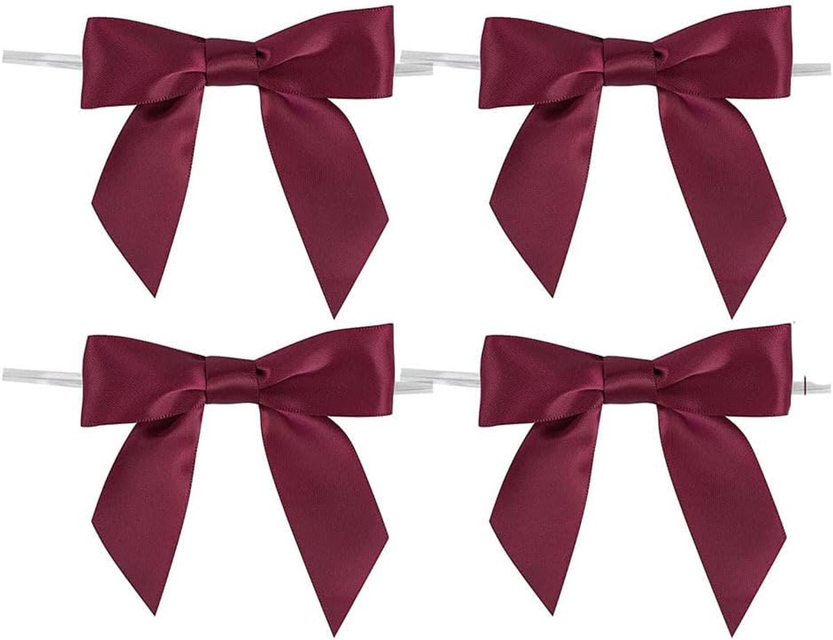 Strikken met draad, 20 stuks, 9 x 9 cm, satijnen strikken, handgemaakte decoratieve strikken, cadeaulint, satijnen lint, strik voor bruiloft, cadeauverpakking, knutselen, verjaardag,