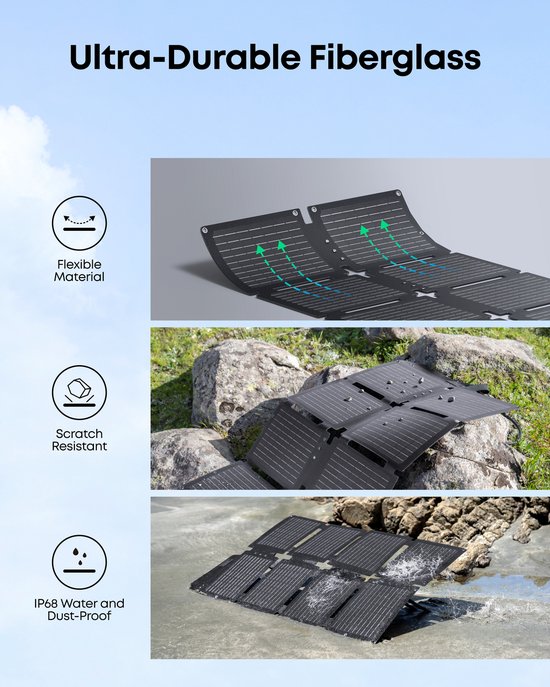Anker SOLIX PS60 - Portable Solar Panel - 60W - Backup stroomuitval - Camping - Outdoor van Merkloos — afbeelding 3