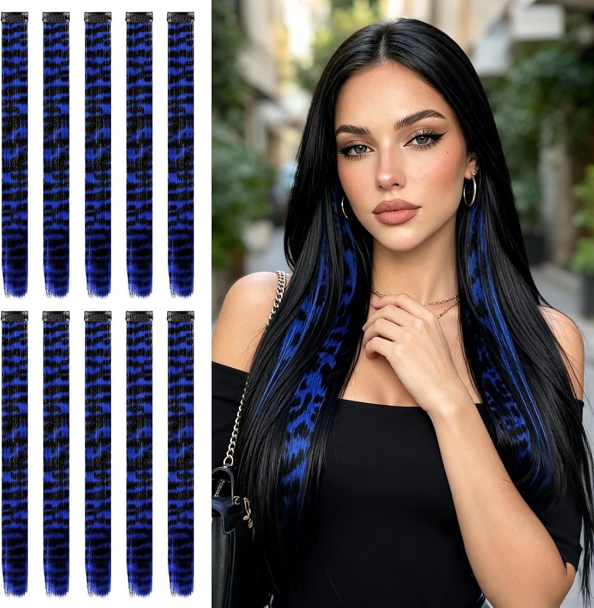 Gekleurde Hairextensions Party Highlights 56 cm