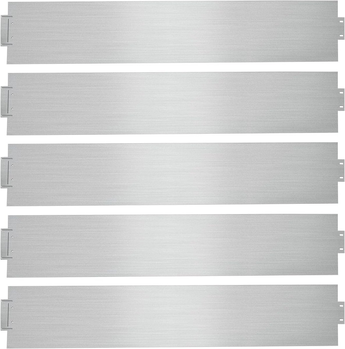 Verzinkt metaal, 35 m lengte, bloembed omranding, metaal, 15 cm hoog, maairand, palissade, kan voor binnenplaats, tuin, tuinliefhebbers, zilver (lengte 35 m - hoogte 15 cm)