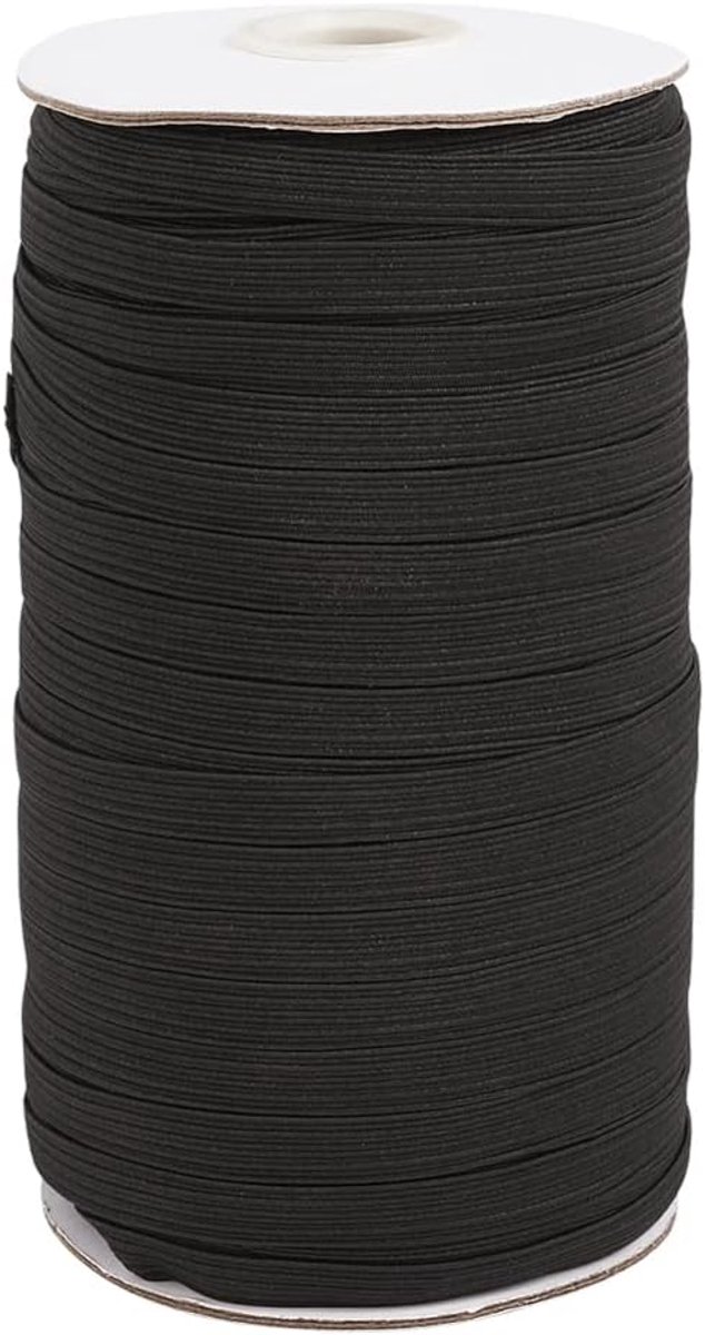 Elastische Band 3/8 Inch Platte Gevlochten Elastische Koord String Strap Touw Met Spoel Voor Hoofdbanden Kleding Naaien Craft Maken