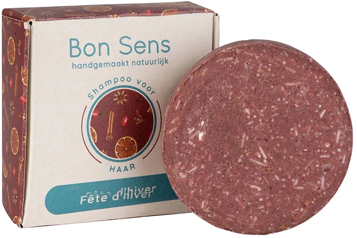 Le Bon Sens Shampoo Bar Alle Haartypen - Fête d’hiver 70 gram - sulfaatvrij, zonder parabenen, zonder siliconen, plasticvrij, vegan, dierproefvrij