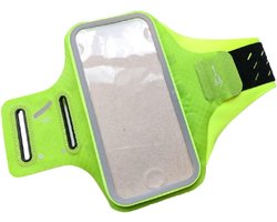 Cover Chinlon-Lycra Ultra-dunne Armband Sport Wandelen Fitness Fietsen Gym voor Samsung Galaxy M31 Prime (2020) - Groen