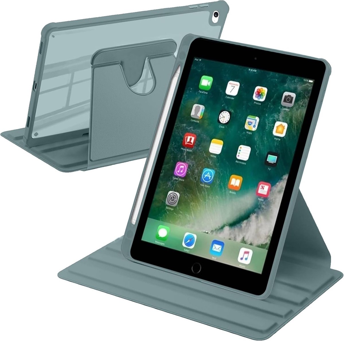 Case for iPad 6th/5th Gen 9.7" (2018/2017), Donkergroen
