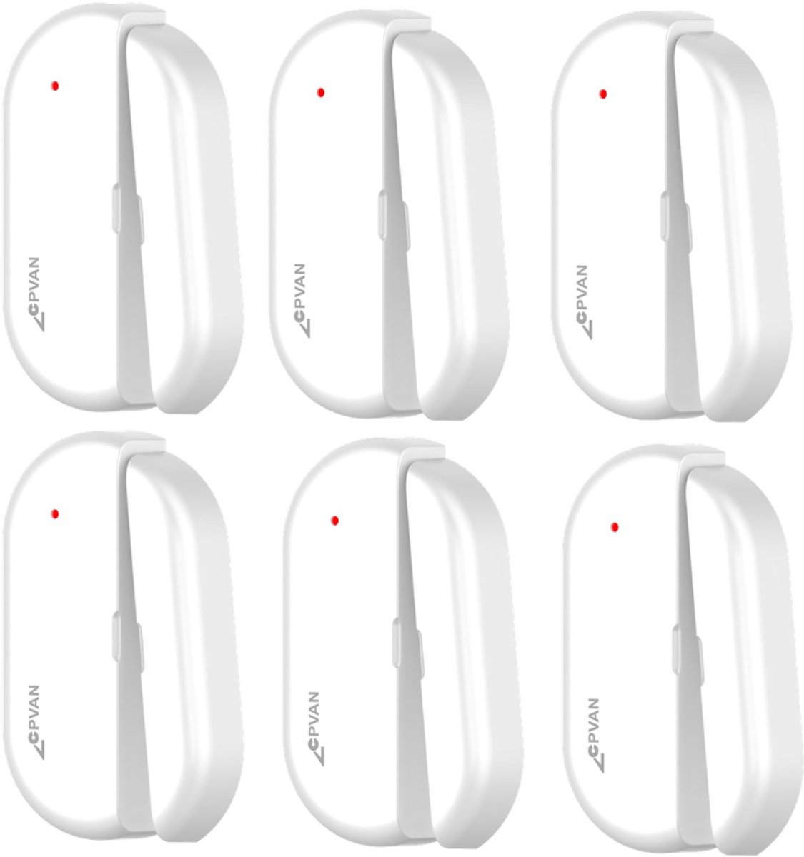 CPVAN Magnetisch Contact - Extra Deursensor voor CP2PRO / CP2W / CP10PRO Alarmsysteem (433.92 MHz) - 6 Stuks