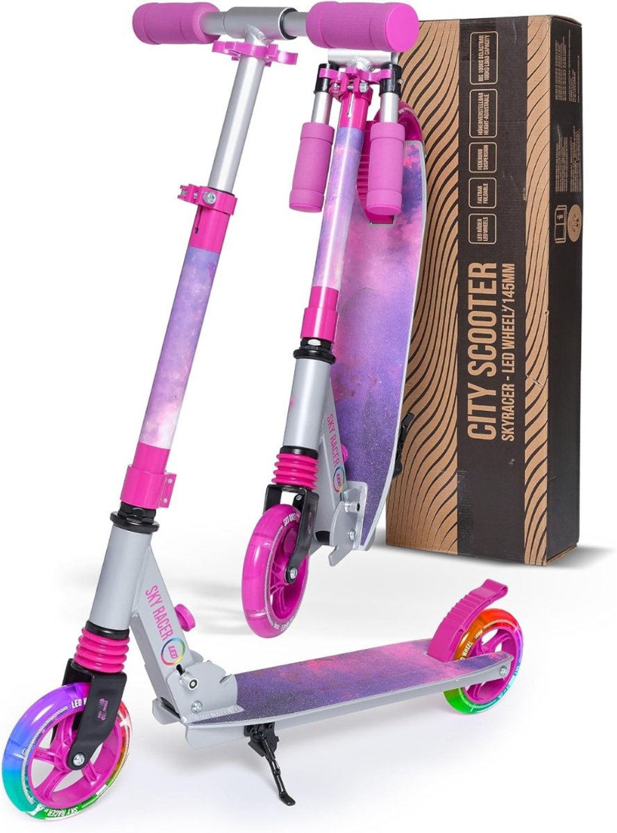 Kavo Elektrische Step - In hoogte Verstelbaar - Elektrische Steps voor Jongens - Sterrenlicht - 71cm x 24cm x 14cm