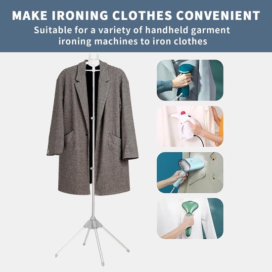 Stoomstrijkijzer, stoomstandaard, stoomstraightener, kledingrek, kledingrek voor stoomstrijken, strijken, kledingrek voor stoomstrijken van kleding, kleerhangers met stoom strijken — afbeelding 4
