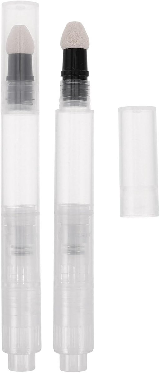 Poederstift, 3 ml, met drukmechanisme, navulbare rouge, drukstift voor onderweg, sponspunt, compact en draagbaar, herbruikbaar