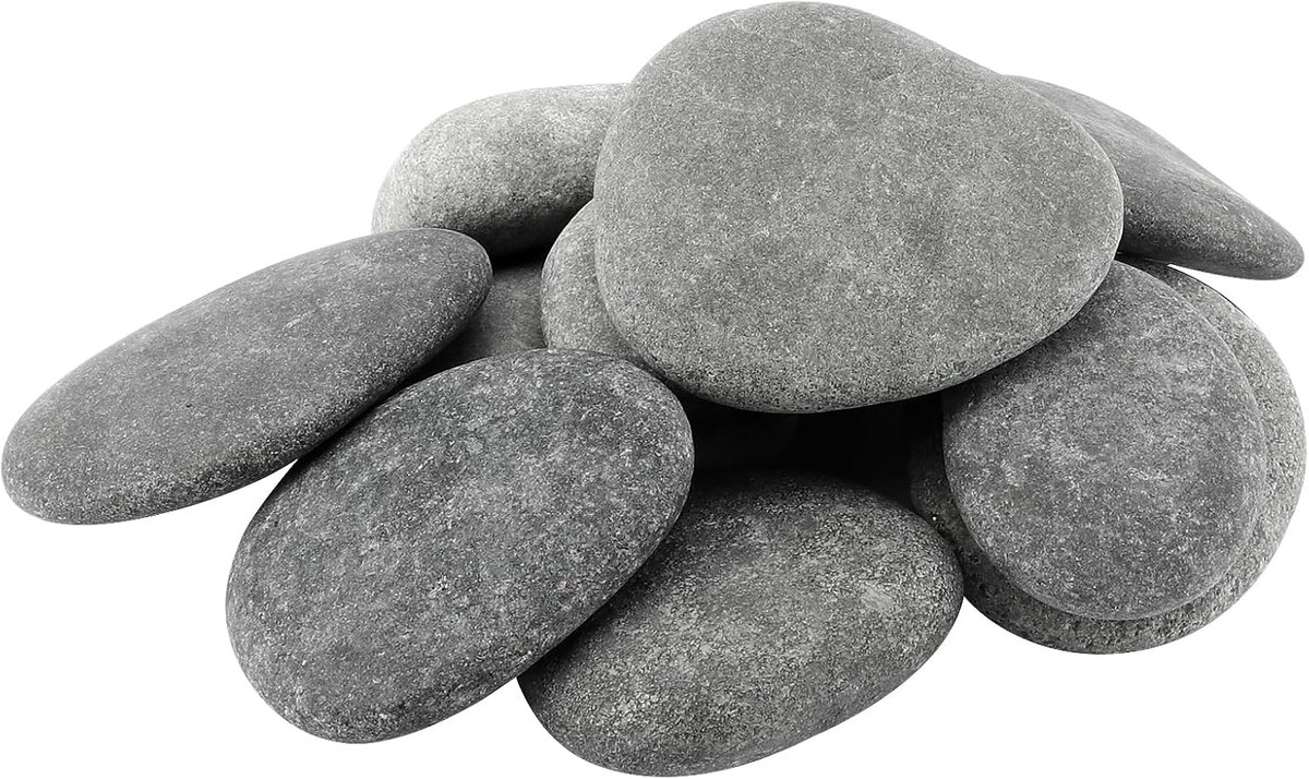 10 stuks Vlakke stenen om te beschilderen, 6-8 cm Gladde grote kiezelstenen Natuurlijke stenen Decoratieve stenen Natuursteen riviersteen voor Mandala beschilderen, tuin, bloempotten, aquaria