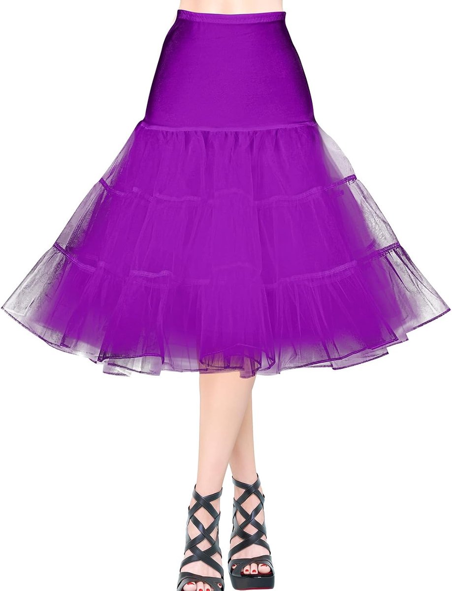 Petticoat, voor dames, vintage, retro, petticoat, 50 stuks, verschillende maten, onderrok met kant voor eindexamenbaljurk, bruidsjurk 1950, rockabilly