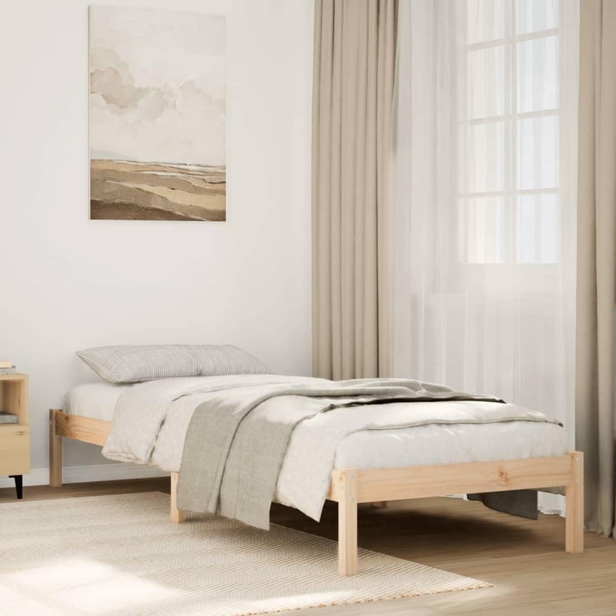 Grenenhout Lattenbodem 90x210 cm Naturel