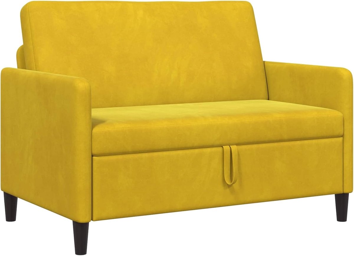 Sofa met opbergruimte, geel, 122 x 78 x 87 cm, polyester