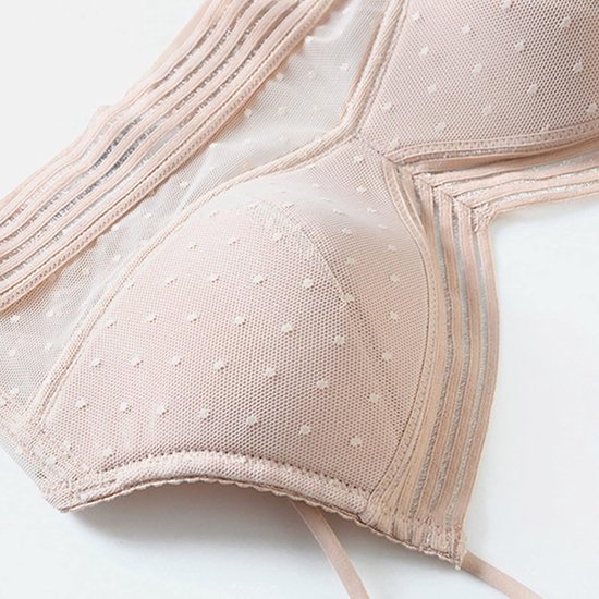 Zomer slanke knop beha ondergoed geen ring Frans staal sexy open rug mooie U-vormige beha — afbeelding 2