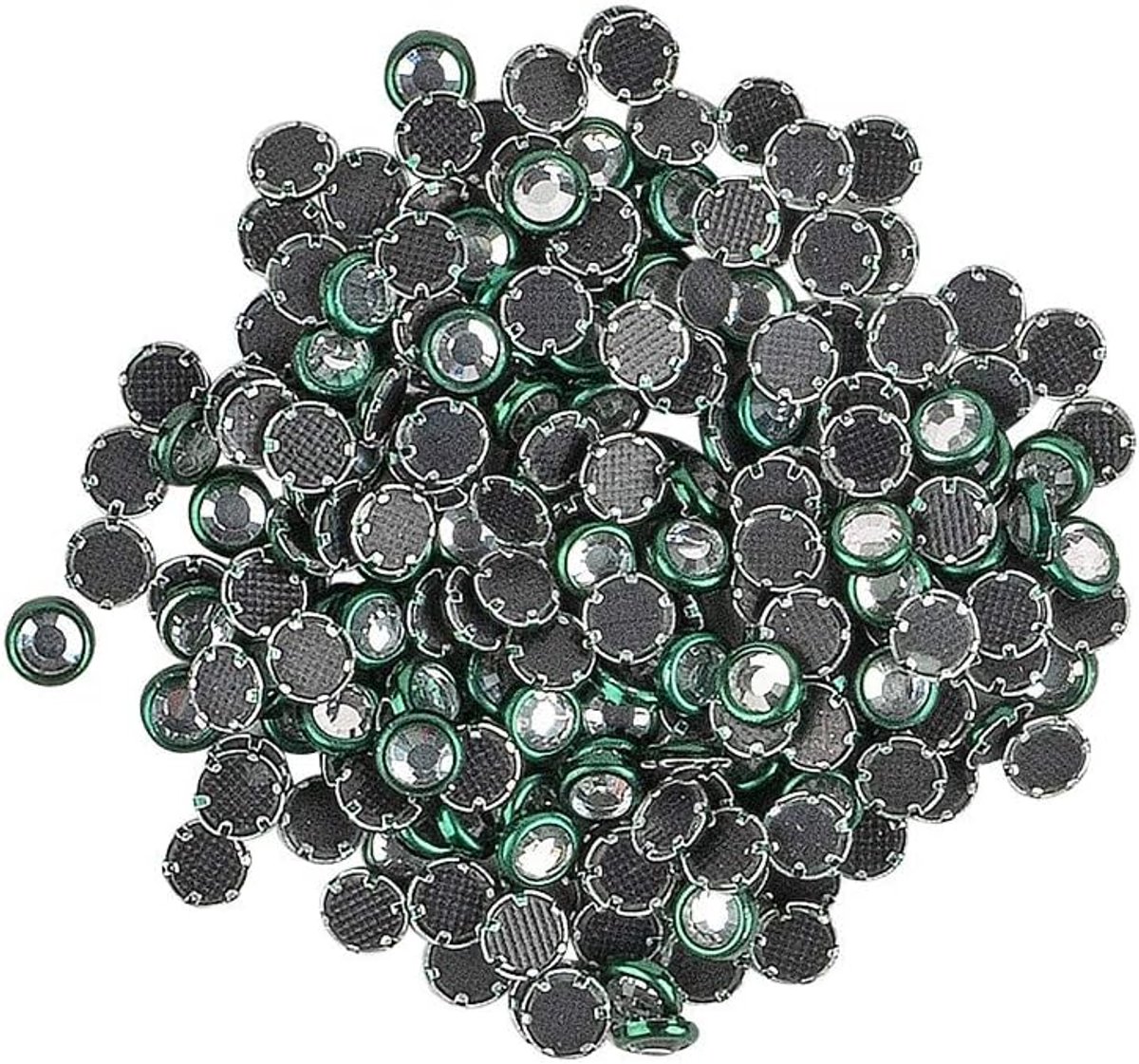 Mit Herz 200 stuks Glaskristallen voor strijken, Ø 4 mm, Strass, Warm Limoen, Strijkstenen, Textielontwerp