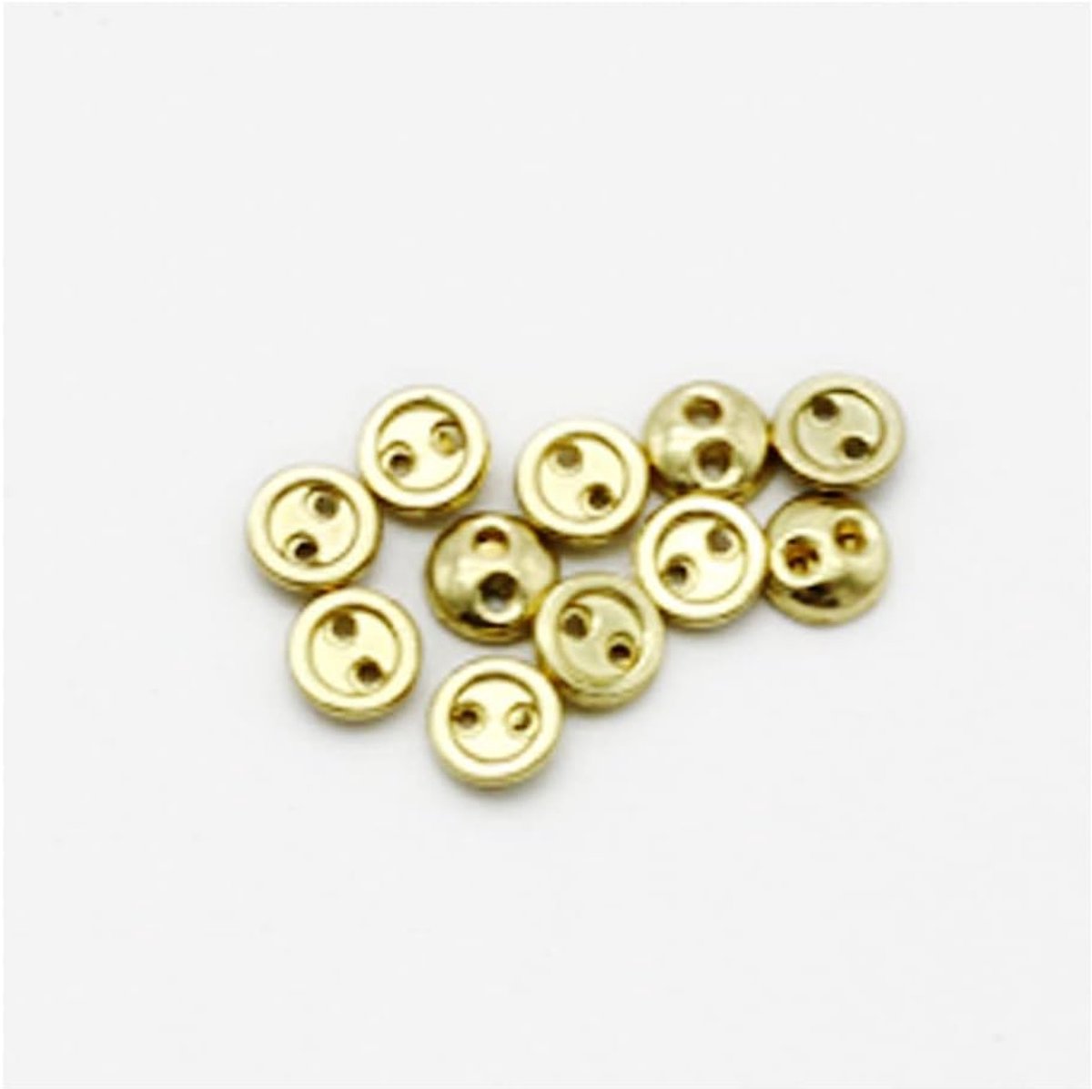 50 stuks 2 gaatjes mini metalen ronde knopen kleine brood knopen voor poppenkleding tasdecoratie naaien handwerk