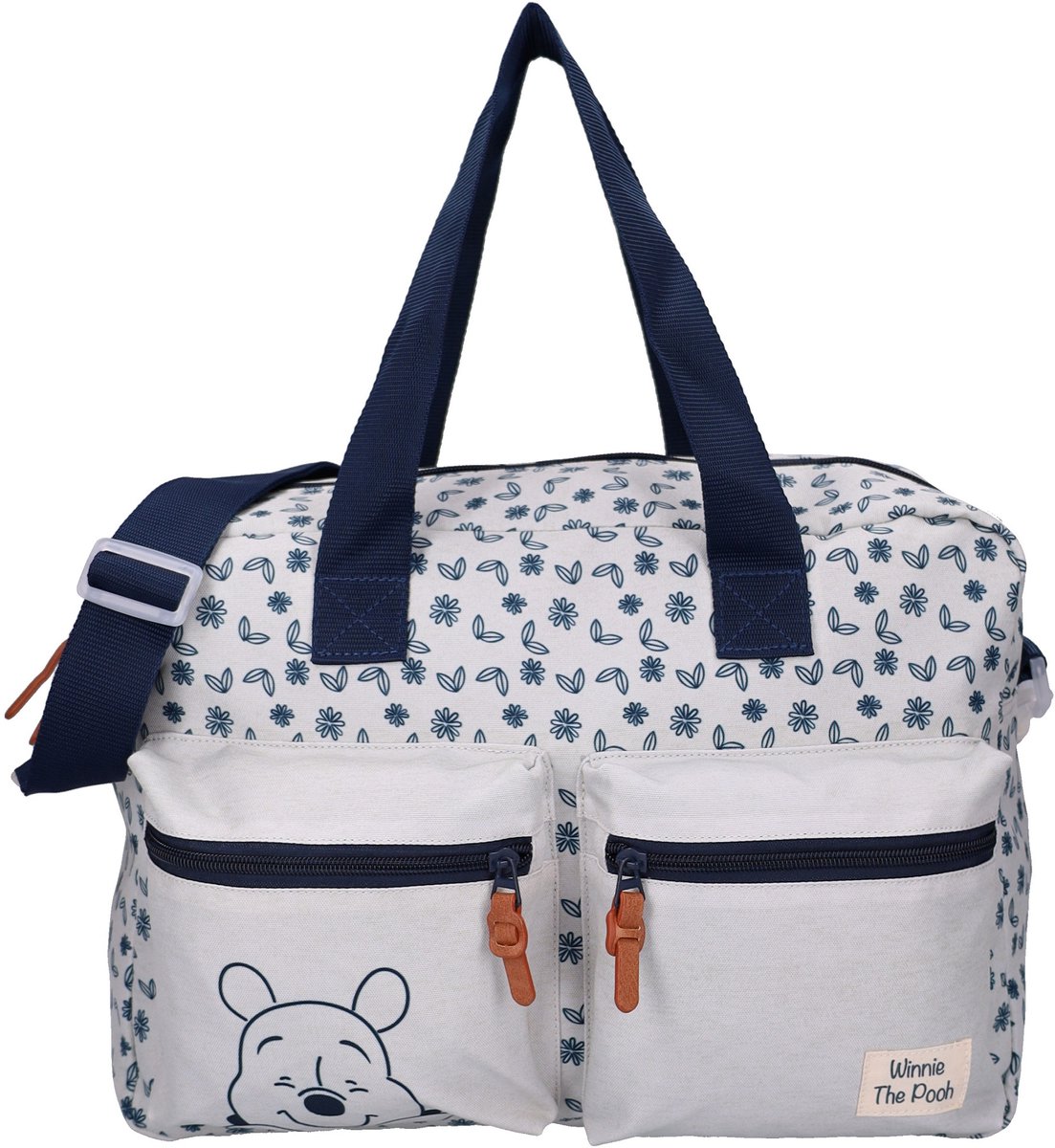 Luiertas - Winnie The Pooh - Better Care - Inclusief Bijpassend Verschoningsmatje - Lichtgrijs - 40x28x16 cm